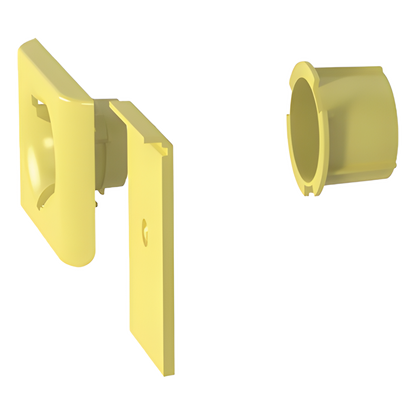Accesorio de Salida a Tubo De 1.5 in (38 mm), Para Canaletas FiberRunner 4X4, 6X4, o 12X4, Color Amarillo