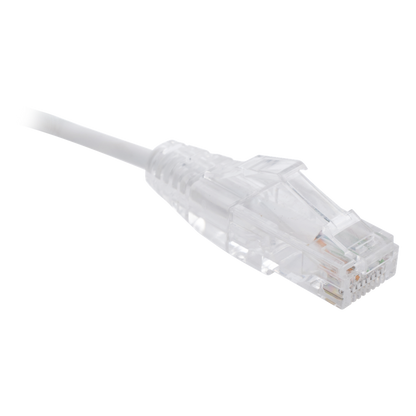 Cable de Parcheo Slim UTP Cat6 - 1.5 Metros (4.92 Pies) Blanco Diámetro Reducido (28 AWG)