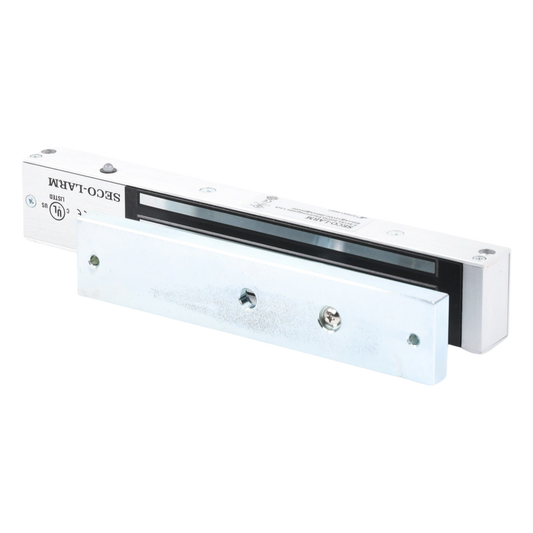 Chapa Magnética 600 lbs con LED / Sensor de Estado de Unión / Sin Magnetismo Residual / Uso Interior.