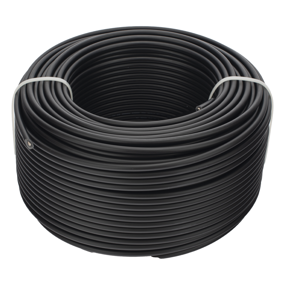 Cable Fotovoltaico Negro / Cobre Estañado / 4 mm² (12 AWG) / 2000V / Rollo de 100 m / / UL 4703 y TUV