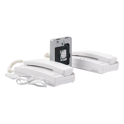Kit de Audio Portero con 2 Auriculares y Frente de Calle
