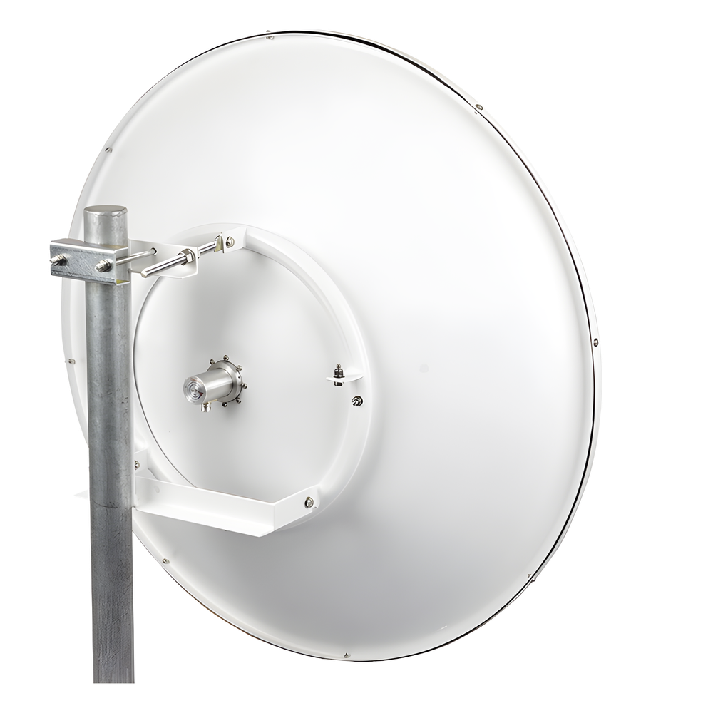 1 Antena Direccional de alto rendimiento / diámetro de 60 cm / 5.9-7.2 GHz / Ganancia 30 dBi / SLANT de 45 ° y 90 ° / Ideal para 30 km / Conector
