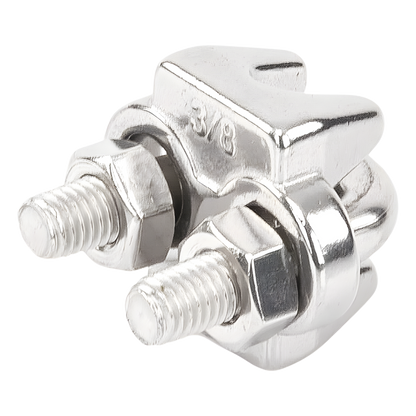 Nudo/ Perro/ Abrazadera Acero Forjado para Cable de 3/8", Acero Inoxidable.