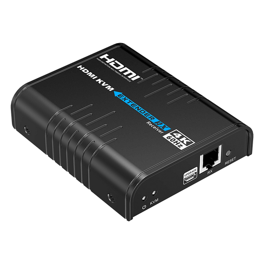 Extensor KVM HDMI 4K a 60 Hz | Transmisión hasta 120 mts con CAT6 | Resolución 4096x2160@60Hz | Ancho de Banda 18Gbps | HDCP1.4 y HDCP2.2 | Latencia