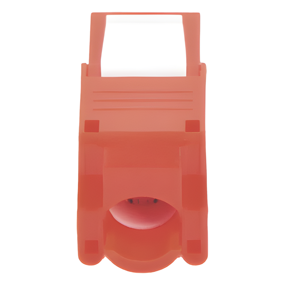 Módulo Jack Keystone Cat5e (Toolless), con Terminación en Ángulo 180 - Color Rojo, Compatible con Faceplate y Patchpanel Linkedpro