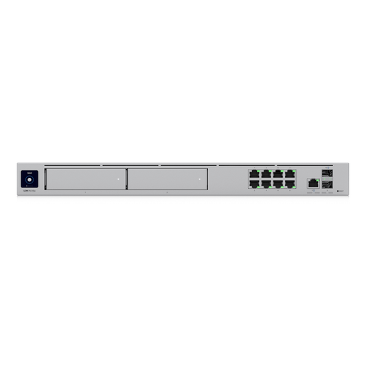 UniFi Dream Machine Pro Max – Cloud Gateway Empresarial con Soporte para 150 Dispositivos y 2000 Clientes, 5 Gbps de Ruteo con IDS/IPS, 2 Bahías para