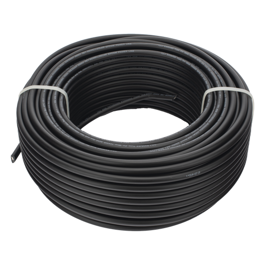 Cable Fotovoltaico Negro / Cobre Estañado / 6 mm² (10 AWG) / 2000V / Rollo de 50 m / / UL 4703 y TUV