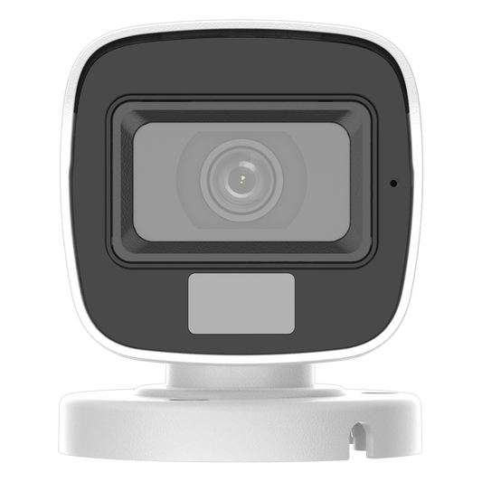 [Dual Light + ColorVu] Bala TURBOHD 3K megapixel / 20 mts IR + 20 mts luz blanca / Lente 2.8 (105° de Visión) / Exterior IP66 / Audio por Coaxitron