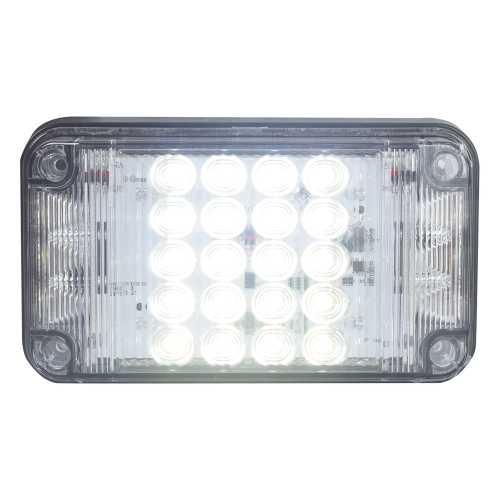 Luz de Advertencia de 7X4", Color Claro, Con Luces de Trabajo, Ideal para Ambulancias