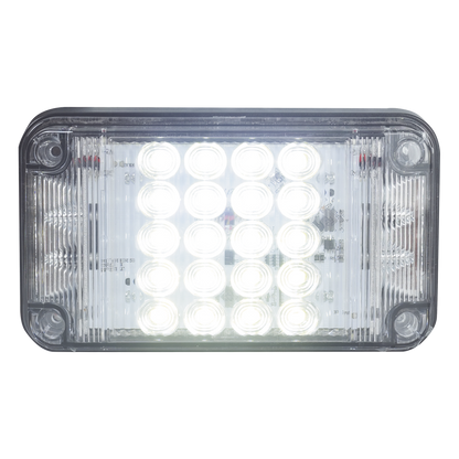 Luz de Advertencia de 7X4", Color Claro, Con Luces de Trabajo, Ideal para Ambulancias