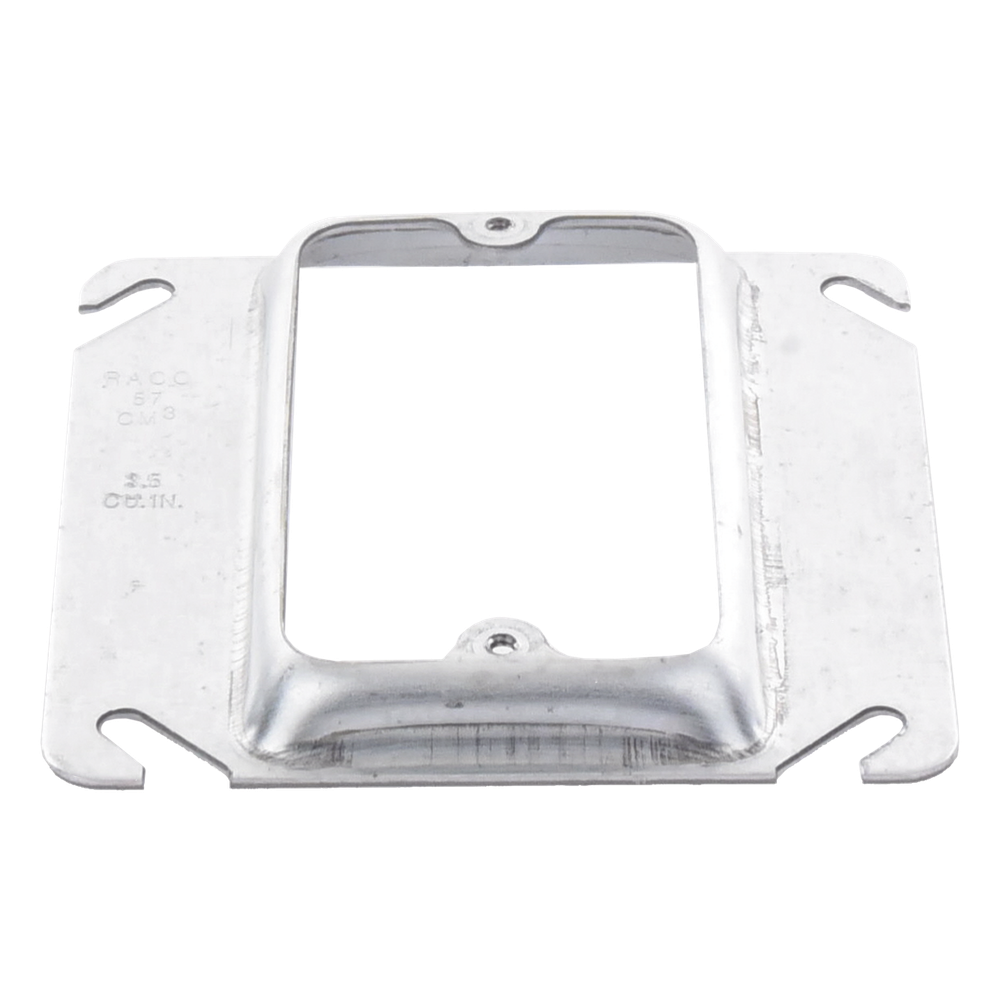 Sobretapa Cuadrada Galvanizada de 4", realce de 1/2".