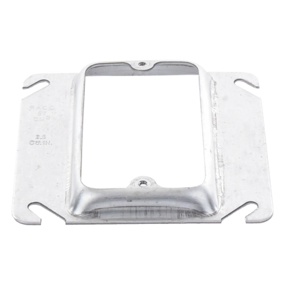 Sobretapa Cuadrada Galvanizada de 4", realce de 1/2".