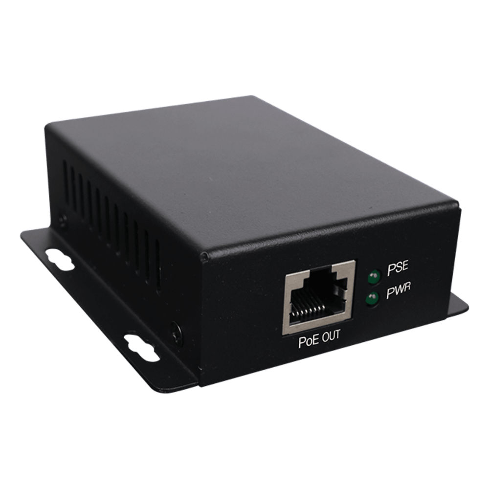 Inyector PoE Industrial / Ideal para Aplicaciones Solares / Entrada 9-42 Vcc / Salida PoE 48V / Conexión plug and play / Ideal para Conectar Cámaras