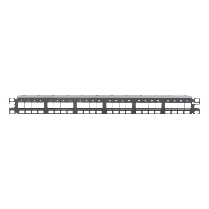 Panel de Parcheo Modular Keystone (Sin Conectores), Numerado y Espacio para Etiquetas, de 24 Puertos, 1UR