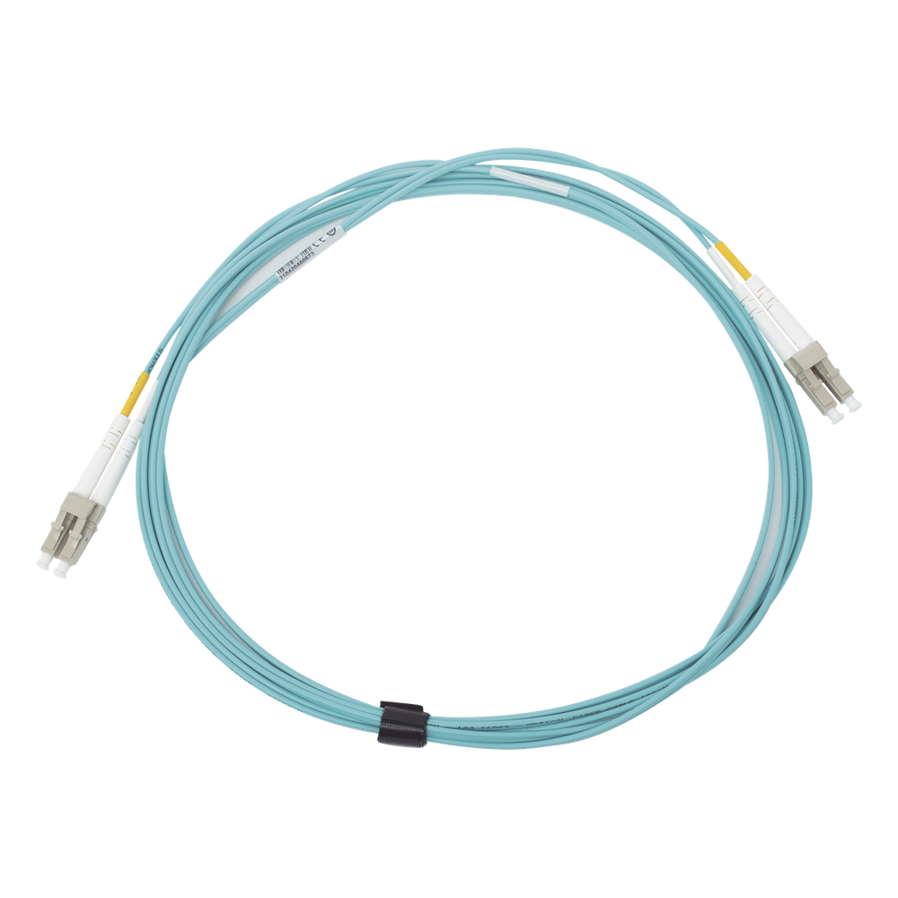 Jumper de Fibra Óptica Multimodo 50/125 XGLO OM3, LC-LC Duplex, OFNR, Color Aqua, 3 Metros (9.84 Pies)