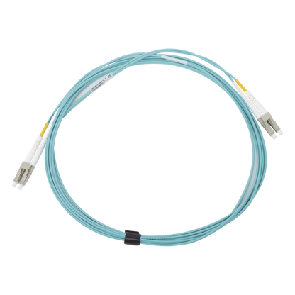 Jumper de Fibra Óptica Multimodo 50/125 XGLO OM3, LC-LC Duplex, OFNR, Color Aqua, 3 Metros (9.84 Pies)