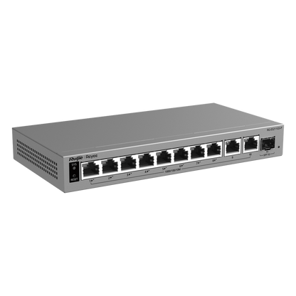 Switch PoE Gigabit Smart Cloud-Managed / 11 Puertos / 8 Puertos PoE+ 120 W / 1 Puerto SFP Uplink / Capa 2 / Diseño Sin Ventilador / Protección 6 kV