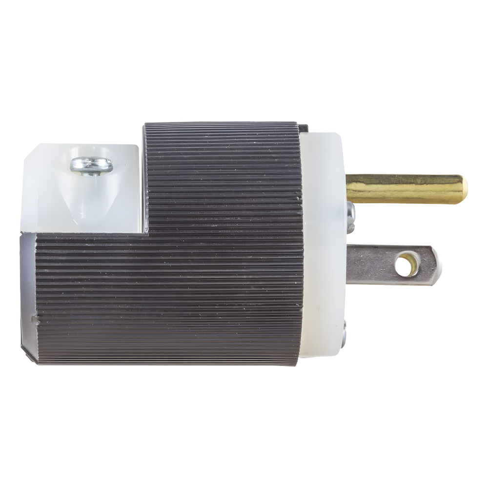 Clavija Entrada Recta/ 15A 125V/ 2 Polos 3 Hilos/ Nema 5-15P/ Grado Industrial- Comercial.