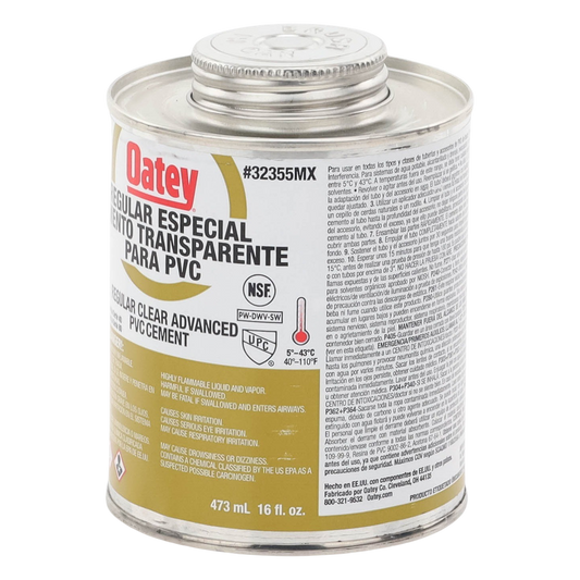 Pegamento / Cemento Claro de 473 ml para Tubo Conduit PVC Pesado.