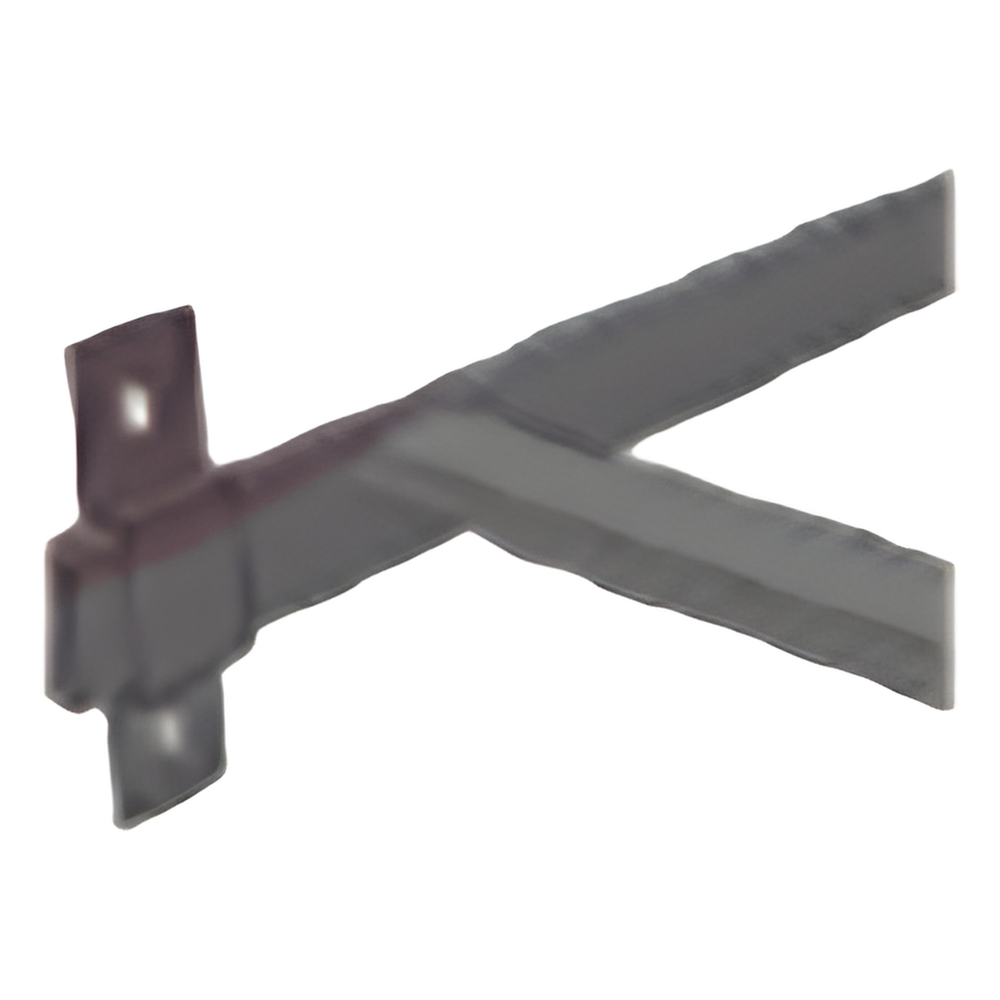 Abrazadera Tipo Omega para Fijación de Perfil Lateral Tubular de 1.5" de Peralte y 12" de Ancho, Acabado con Pintura Epóxica Color Negro, Ideal para