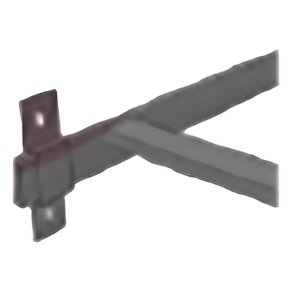 Abrazadera Tipo Omega para Fijación de Perfil Lateral Tubular de 1.5" de Peralte y 12" de Ancho, Acabado con Pintura Epóxica Color Negro, Ideal para