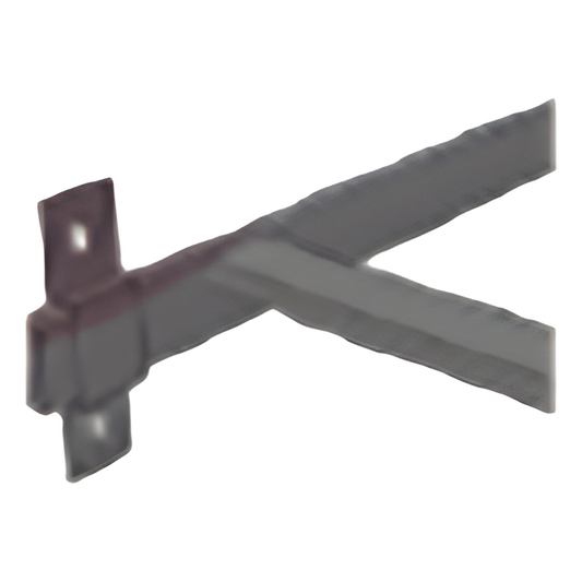 Abrazadera Tipo Omega para Fijación de Perfil Lateral Tubular de 1.5" de Peralte y 12" de Ancho, Acabado con Pintura Epóxica Color Negro, Ideal para