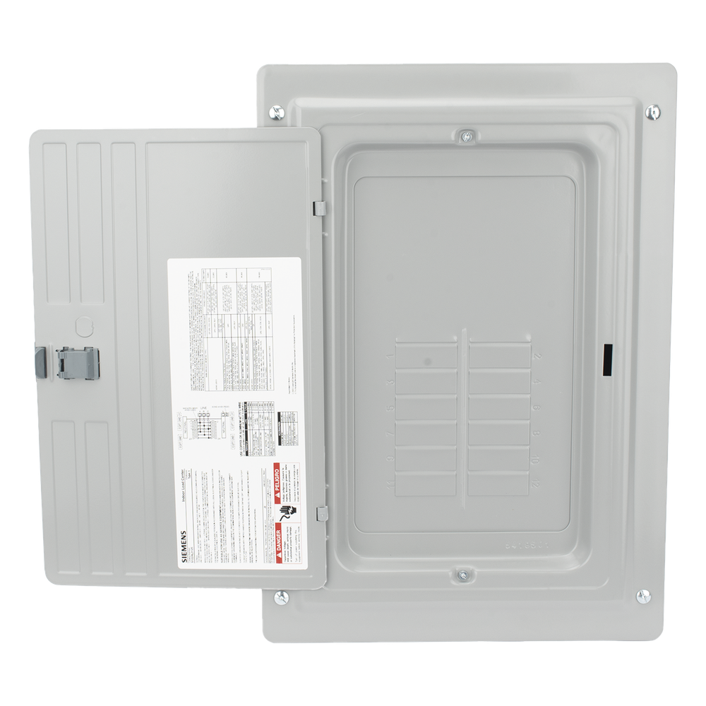 Centro de carga trifásico 3 Fases, 4 Hilos para interruptores QP, de 12 polos - 24 circuitos, 120/240vca, Barras de aluminio 125 Amp, Nema 1, uso