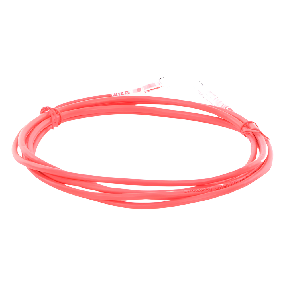 Cable de Parcheo Slim UTP Cat6A - 2 Metros (6.56 Pies) Rojo, Diámetro Reducido (28 AWG)