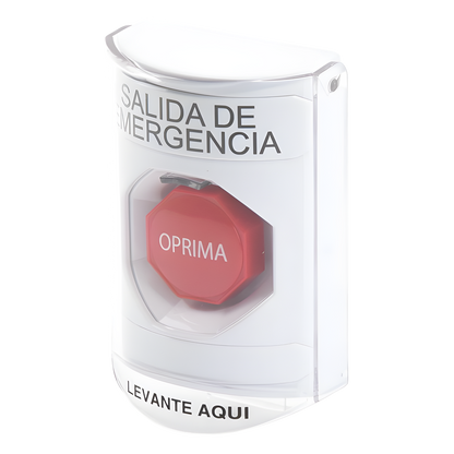 Botón Multipropósito, Texto Salida De Emergencia, Llave para Restablecer, Bocina Integrada De Alarma, Tapa De Policarbonato, 2 Relevadores forma C