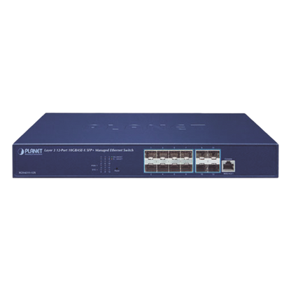 Switch Administrable Capa 3, 12 Puertos SFP+ 10G BASE-X, 1 Puerto de Consola RJ45.