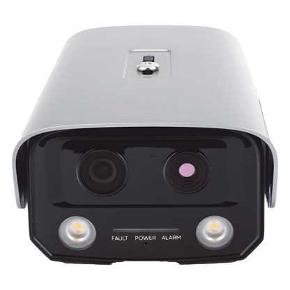 (HikFire) Cámara IP de Detección Térmica de Incendios / Detección de Llamas y Temperaturas Anormales / 4 Megapíxel (Lente Óptico) + 1 Megapíxel