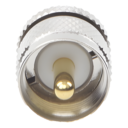 Adaptador en Línea de Conector SMA Hembra a UHF Macho (PL-259), Níquel/ Oro/ Teflón