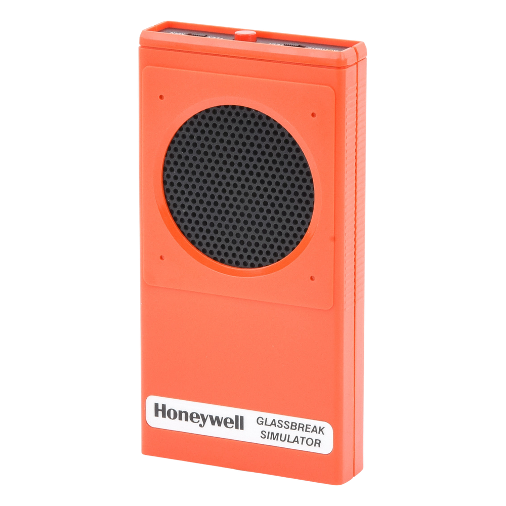 Simulador de rotura de vidrio para pruebas de detectores FlexGuard, modos manual y flex, con activación remota hasta 10 pies