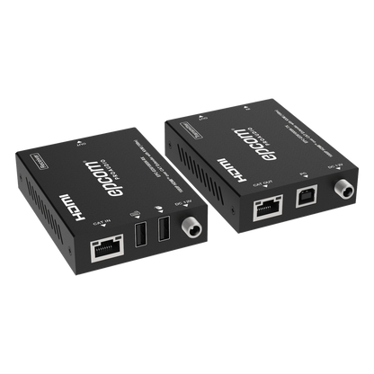 Extensor HDMI | Soporta KVM | Transmisión hasta 100 m | Cable CAT6 | 1080P@60Hz | Copia EDID automática | Sin compresión ni retraso | PoC