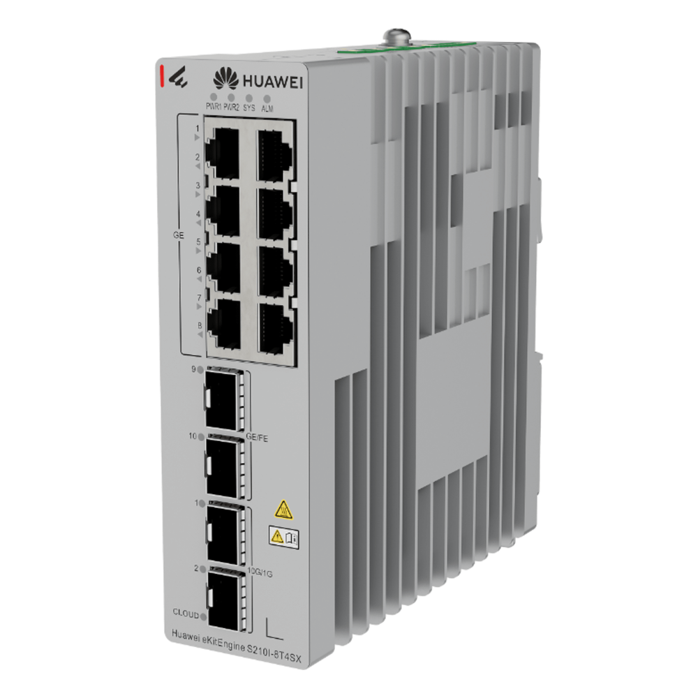 Switch Industrial eKit / 8 Puertos Gigabit + 2 SFP + 2 SFP+ / Montaje en Riel DIN / Fuente Redundante 1+1 : 9.6 a 50 VCD / Libre de licenciamiento