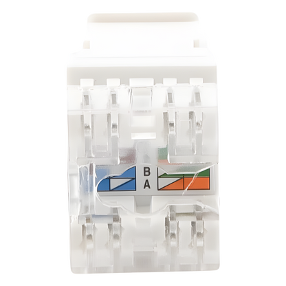 Módulo Jack Keystone Cat5e con Terminación en Ángulo 180 - Color Blanco