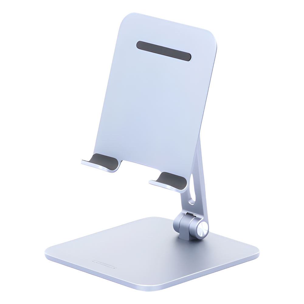 Soporte de Aluminio para IPad & Tablet | Plegable |Angulo Ajustable de 180° y 270° | Base Antideslizante | Protección de Silicona | Amplia