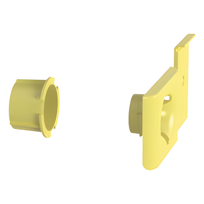 Accesorio de Salida a Tubo De 1.5 in (38 mm), Para Canaletas FiberRunner 4X4, 6X4, o 12X4, Color Amarillo