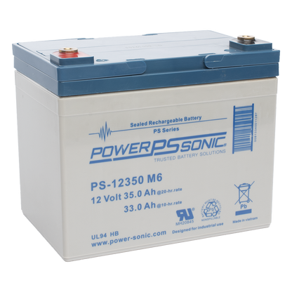 Batería 12V, 35AH, Para Respaldo, Tecnologías AGM/VRLA, 5 Años Vida Útil, Terminales M6, Reconocida UL
