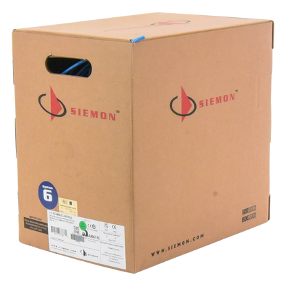 Bobina de Cable UTP Reelex, de 4 Pares, Alto Desempeño Cat6, PVC (CM), Color Azul, 23 AWG, 305 Metros (1000 Pies)