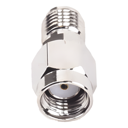Adaptador en Línea de Conector SMA Macho Inverso a SMA Hembra, Níquel/ Oro/ Teflón