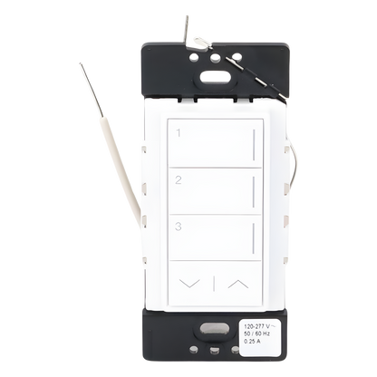 Teclado inalámbrico Sunnata RF de 3 botones con subir/bajar para escenas de iluminación, sistema RadioRA 3