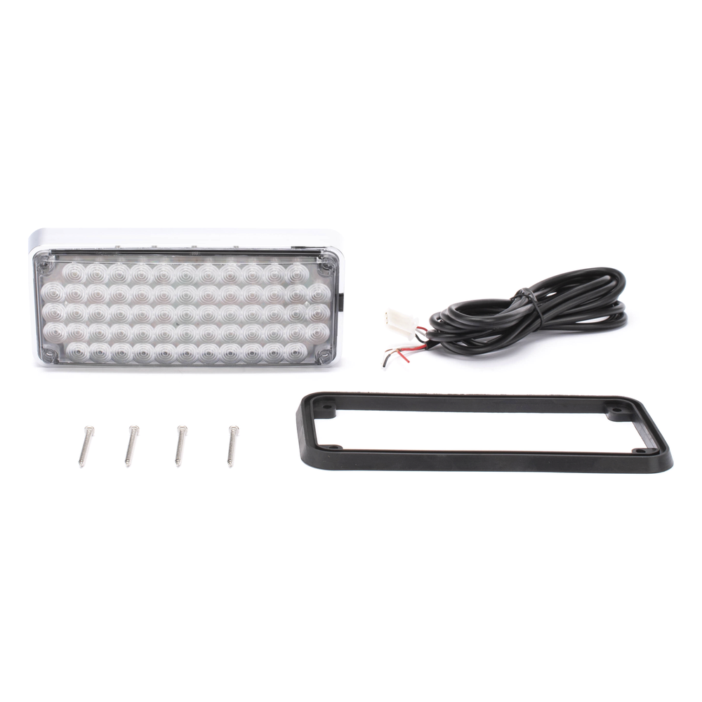 Luz de Advertencia de 7X3", Bicolor Rojo/Claro, Ideal para Ambulancias