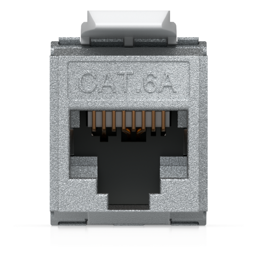 Keystone Jack Cat6A Tipo Toolless para Terminación sin Herramientas, Instalación Snap-In en Patch Panel, Paquete con 12 Piezas