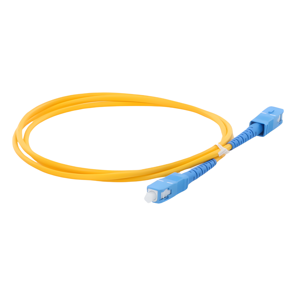 Jumper de Fibra Óptica Monomodo SC/UPC-SC/UPC Simplex de 1 Metro (3.28 Pies), 3mm