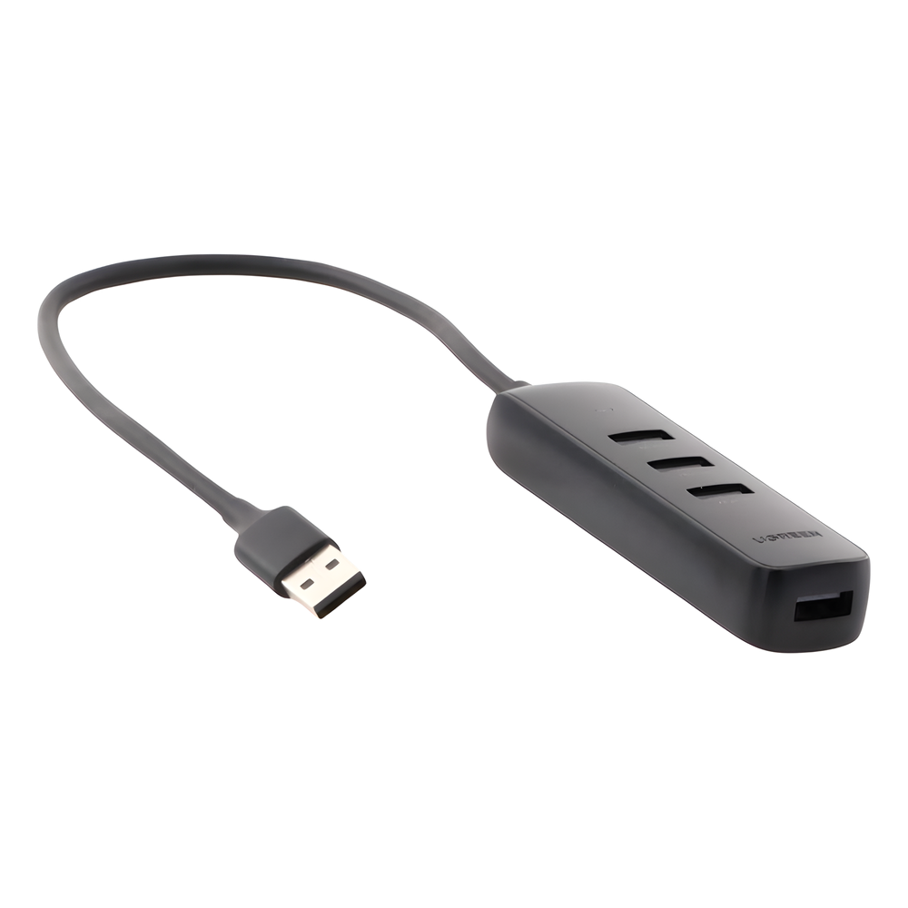 HUB USB-A 3.0 4 en 1 | 4 Puertos USB-A 3.0 (5Gbps) | Cable de 25 cm | Indicador Led | Ideal para Transferencia de Datos | Entrada USB-C para