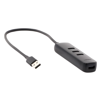 HUB USB-A 3.0 4 en 1 | 4 Puertos USB-A 3.0 (5Gbps) | Cable de 25 cm | Indicador Led | Ideal para Transferencia de Datos | Entrada USB-C para