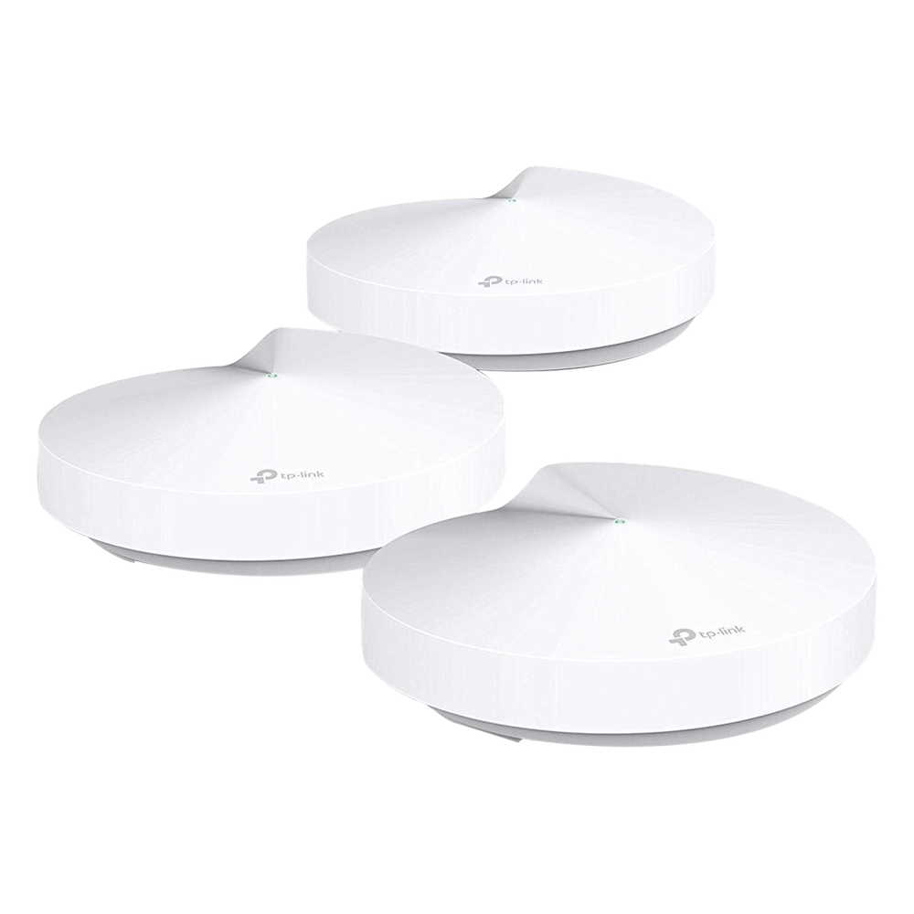 Kit 3 Routers Inalámbricos MESH Interior para Hogar / Doble Banda Wi-Fi 5 AC1300 Mbps / 2 Puerto Gigabit WAN/LAN / 4 Antenas Internas