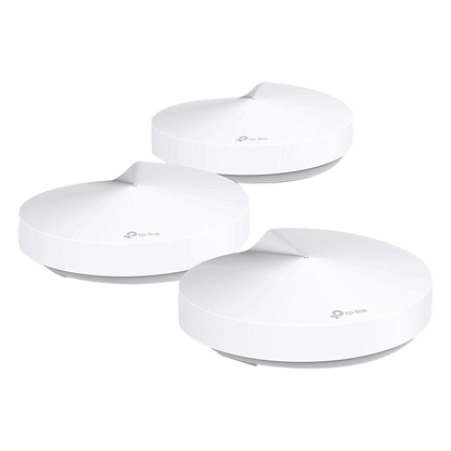 Kit 3 Routers Inalámbricos MESH Interior para Hogar / Doble Banda Wi-Fi 5 AC1300 Mbps / 2 Puerto Gigabit WAN/LAN / 4 Antenas Internas