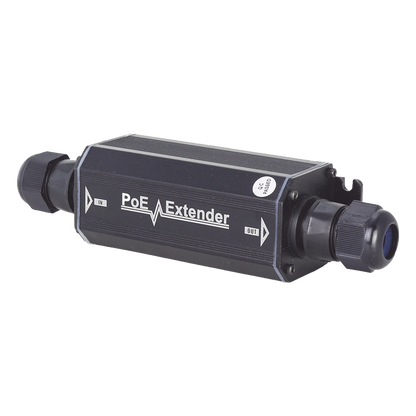 Extensor PoE / 100 Metros / Intemperie (IP66) / 60 Watts / 1 Puerto de Entrada / 1 Puerto de Salida PoE / No requiere alimentación